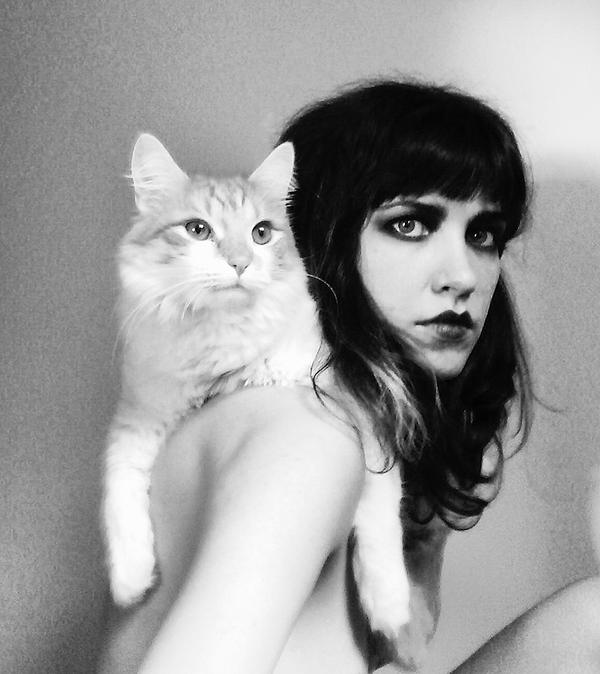 self-portrait with Rufus by grezelle self-portrait with Rufus by grezelle