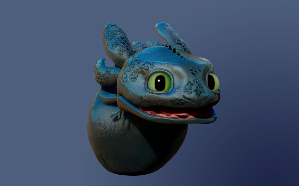 Toothless bust 3D model render by Cri-xz on DeviantArt