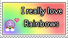Rainbow Love Stamp by WaterLillyHearts