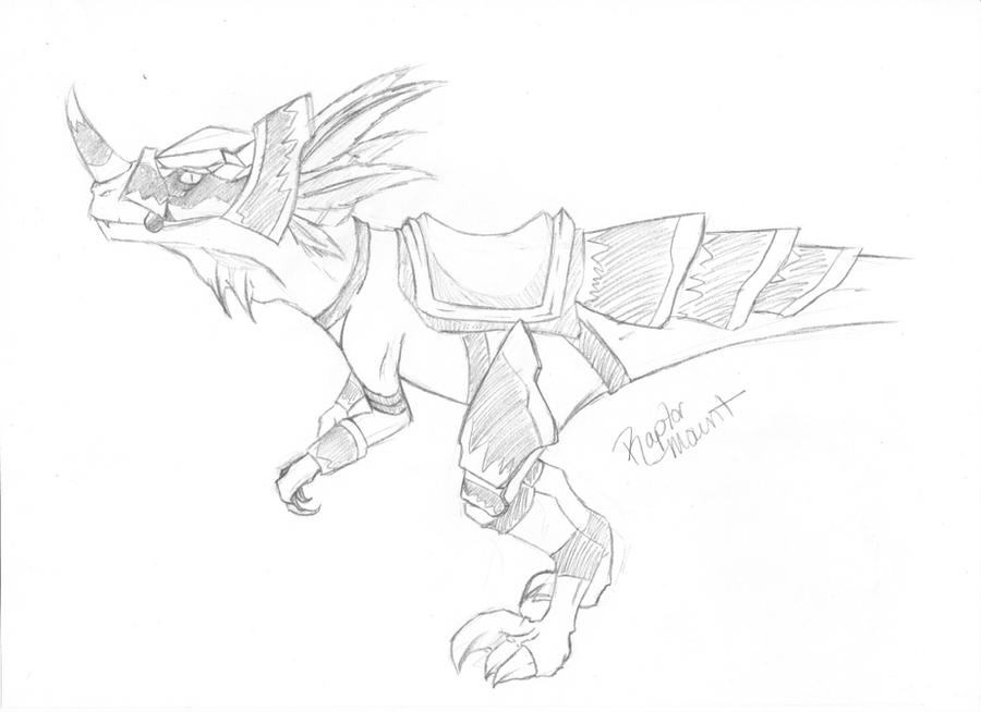 Demon Raptor Drawing Raptor by Kionji on DeviantArt