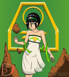 Toph bending like you would not believe.