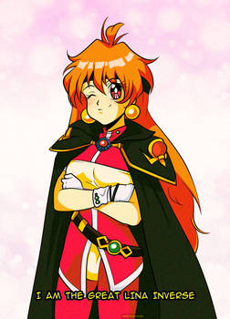 Lina Inverse in 80s anime style