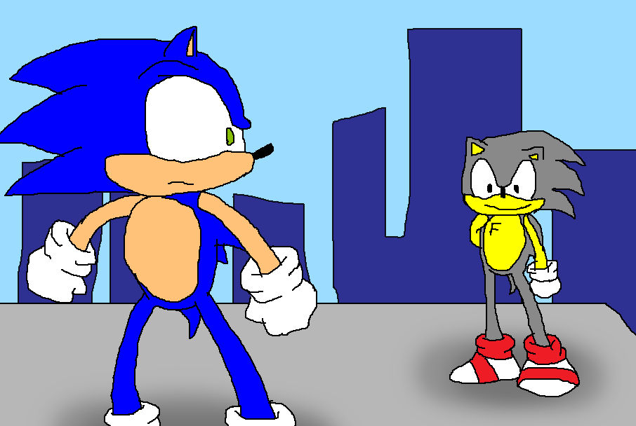Sonic meets Fake Sonic by tmntsam on DeviantArt