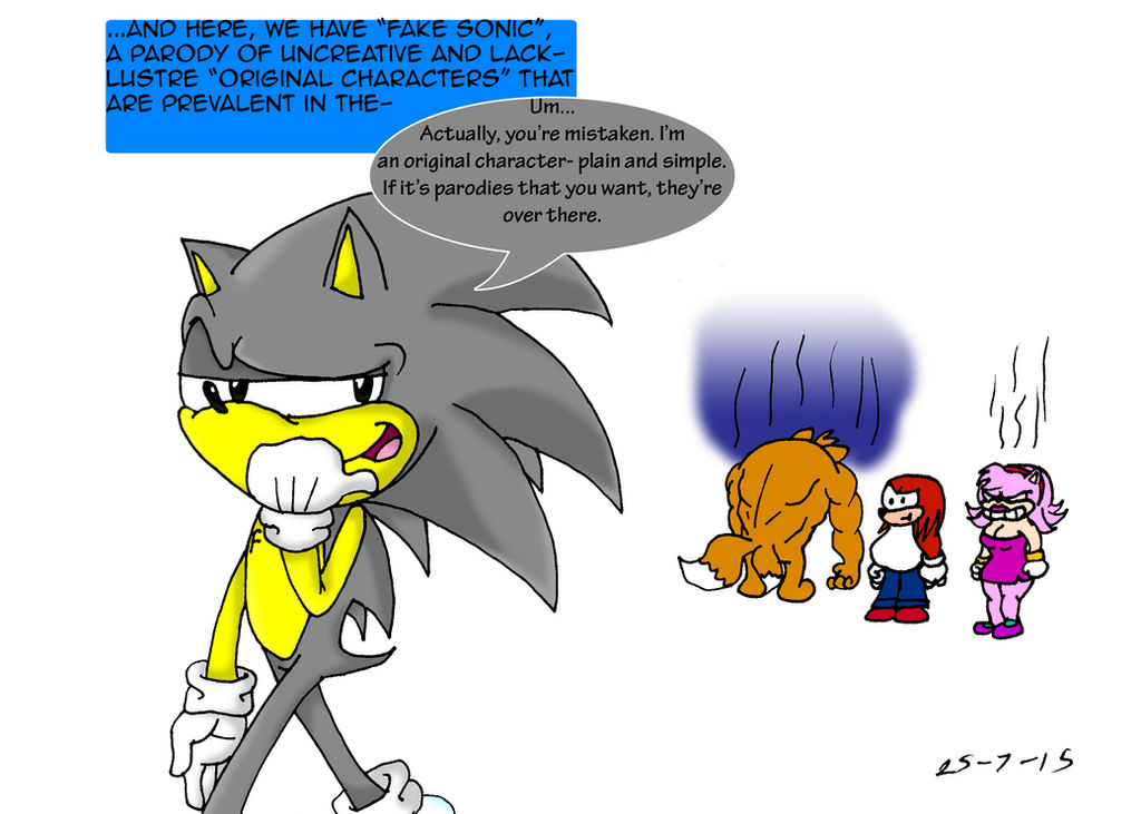 Fake Sonic is NOT a parody by tmntsam on DeviantArt