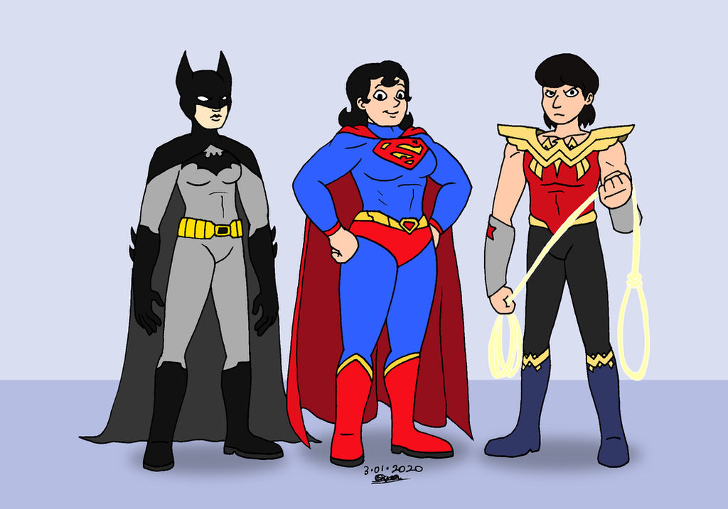 Superman, Batman and Wonder Woman - Rule 63 by tmntsam on DeviantArt