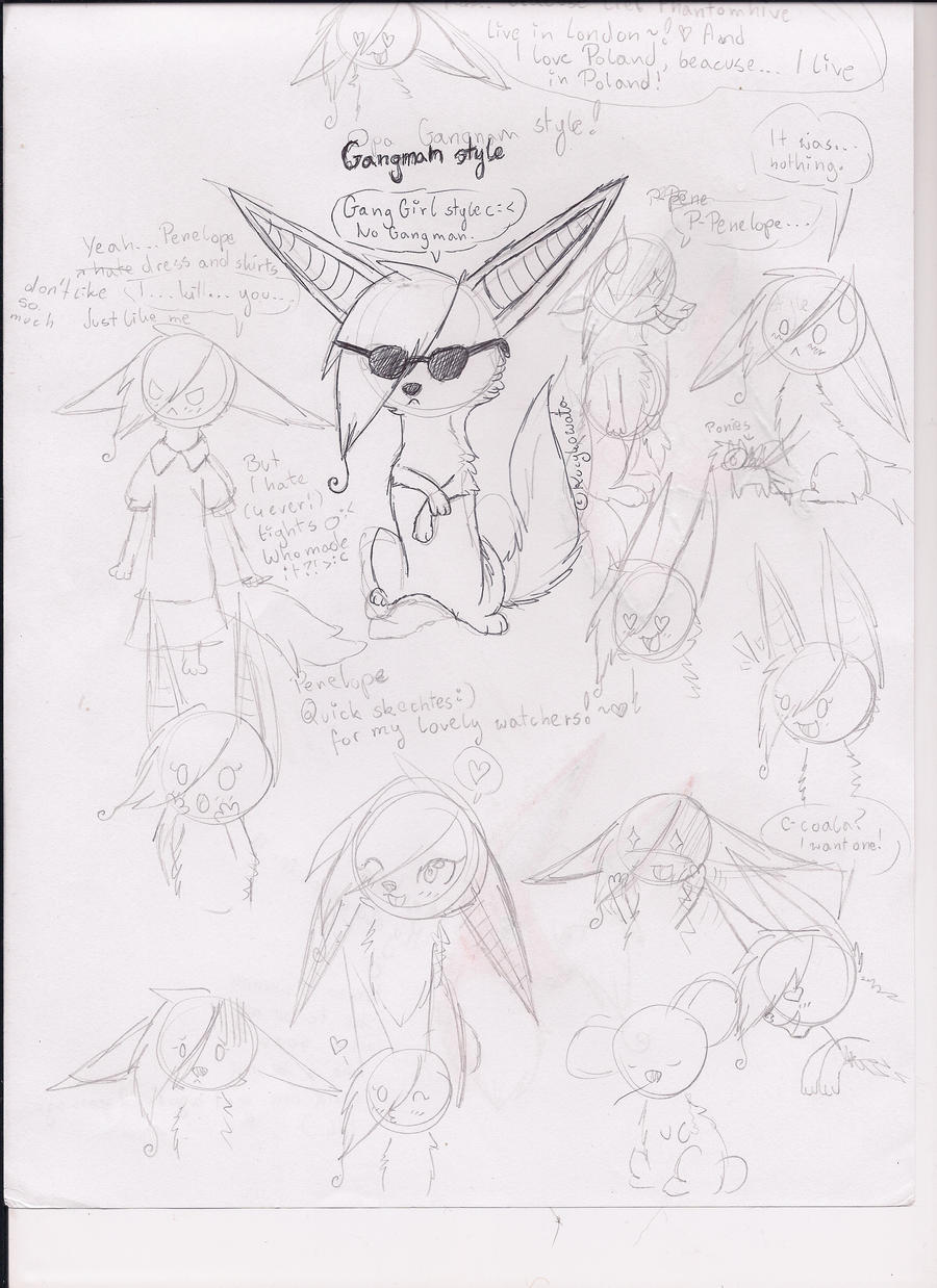 Penelope sketches + Gangman style