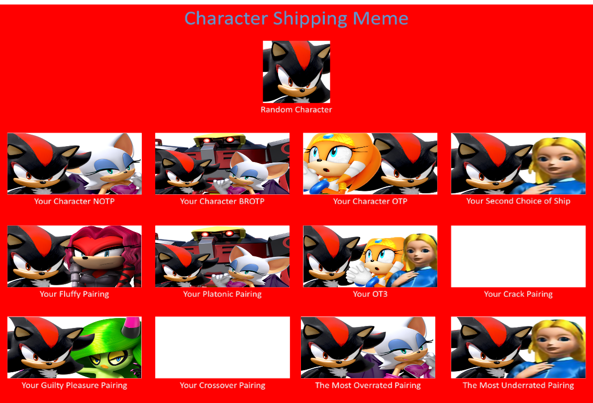 Shadow the Hedgehog, Shipping Wiki