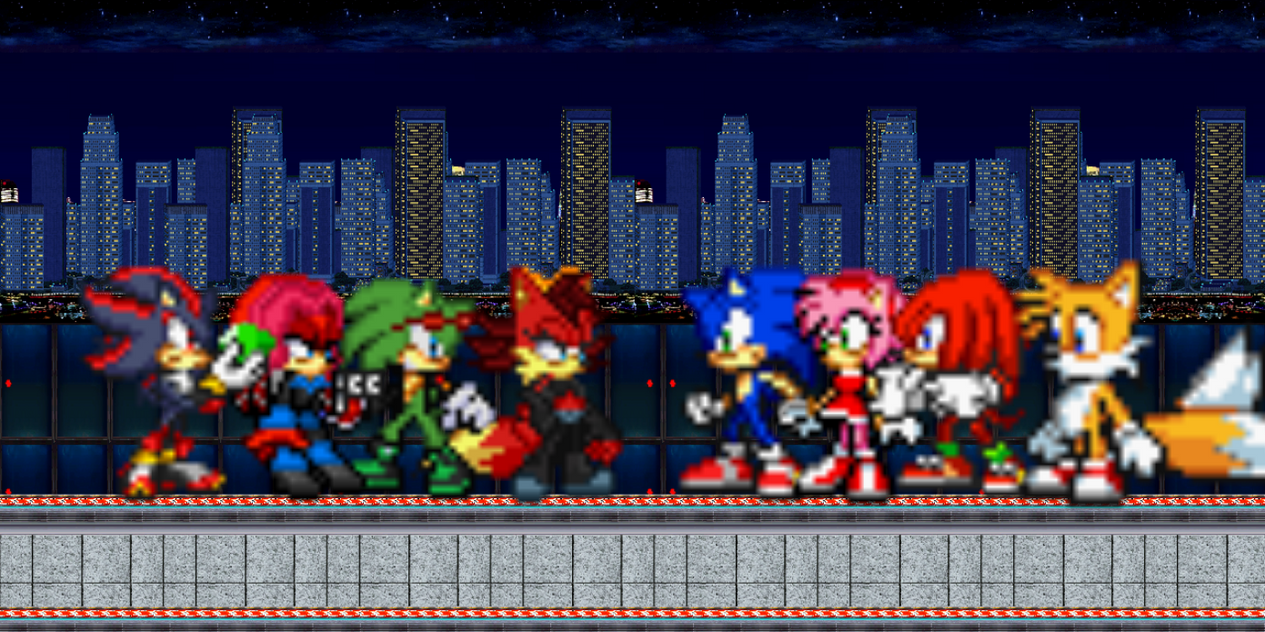 Team Shadow vs. Team Sonic by eddiestrickland18 on DeviantArt