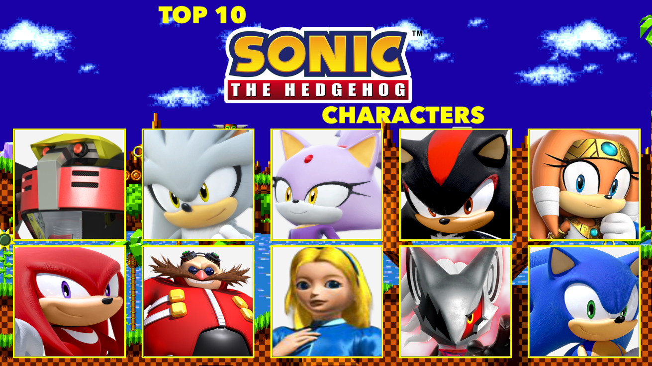 Top 10 Favorite Sonic the Hedgehog Characters by eddiestrickland18 on DeviantArt Top 10 Favorite Sonic the Hedgehog Characters by eddiestrickland18 on DeviantArt