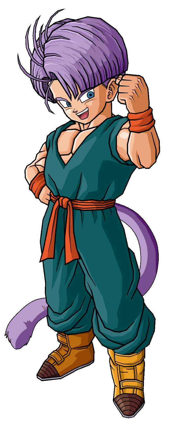 Kid Trunks (With Tail) by MajorLeagueGaminTrap on DeviantArt