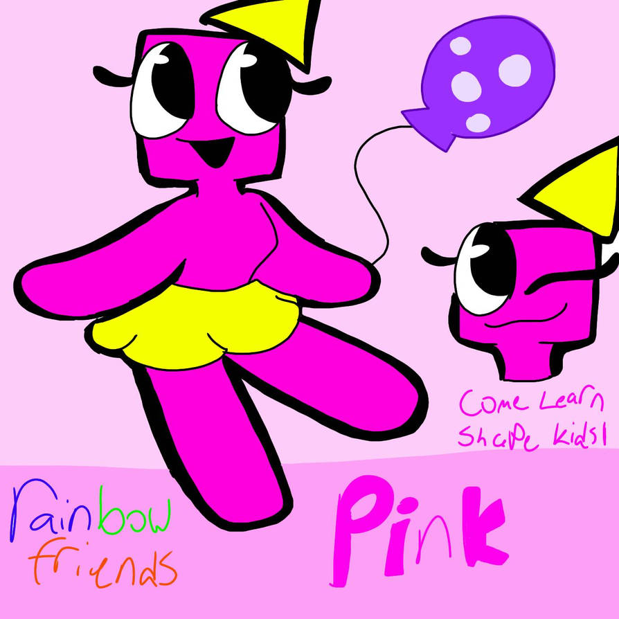 Pink (Rainbow Friends OC) by TheCassowaryCookie on DeviantArt
