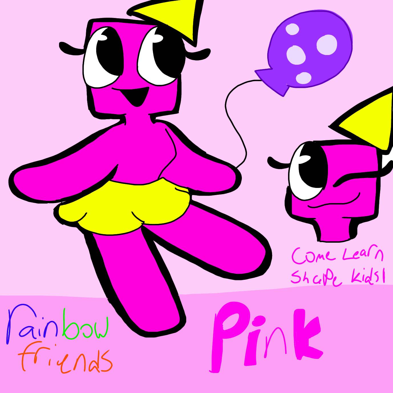 Pink Rainbow Friends ((New Look)) by amongus669 on DeviantArt, rainbow  friends pink png 