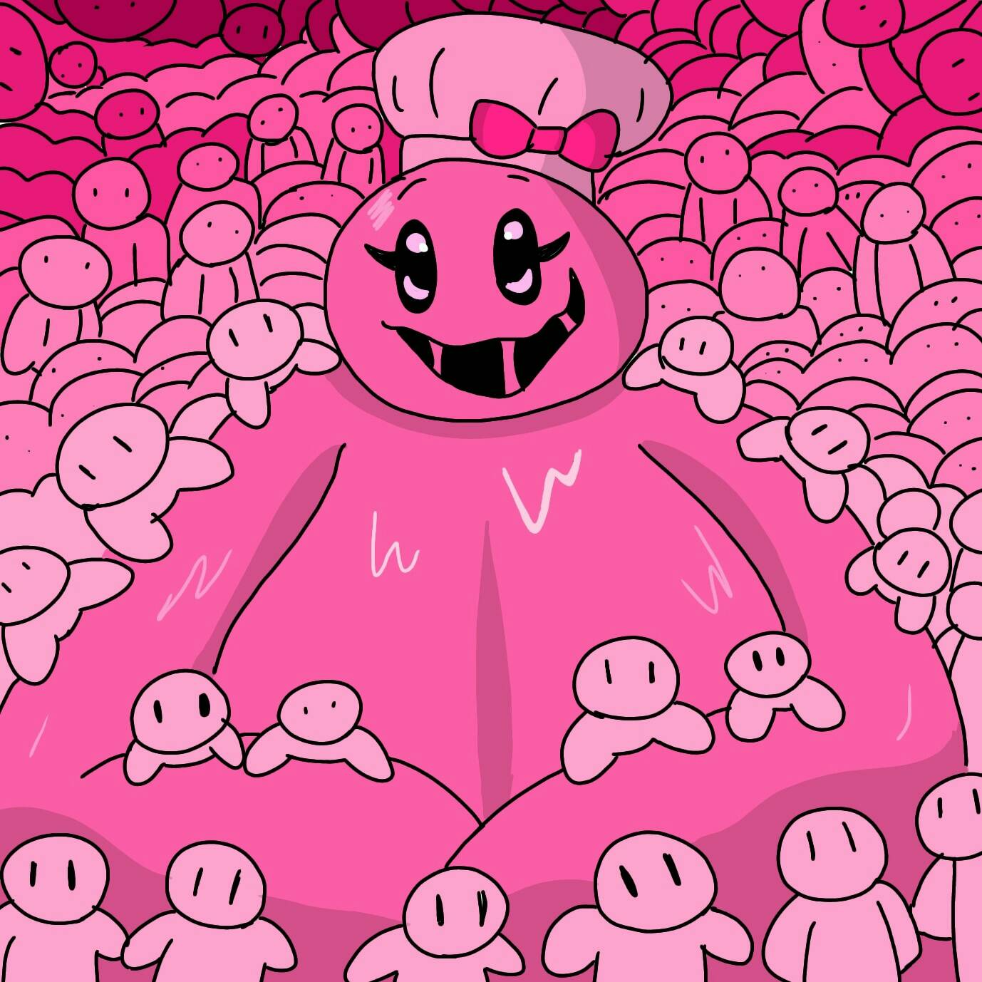 Pink (Rainbow Friends Fan Character) by DarkDragonDeception on DeviantArt