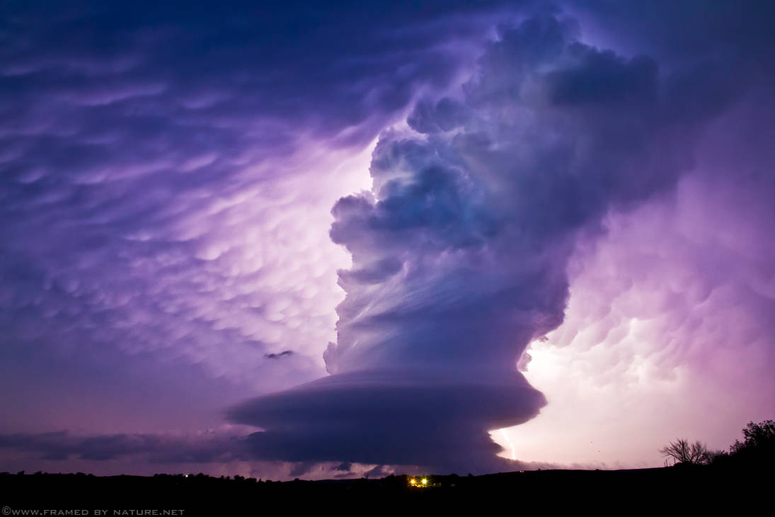 Silhouetted Supercell by FramedByNature