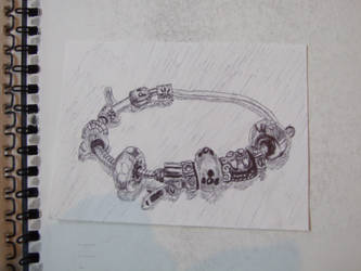 Pen sketch: Pandora bracelet