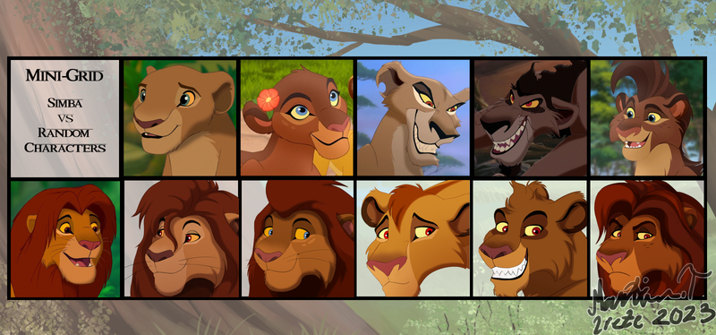 Mini Grid: Simba Vs Random Characters - CLOSED by Irete on DeviantArt