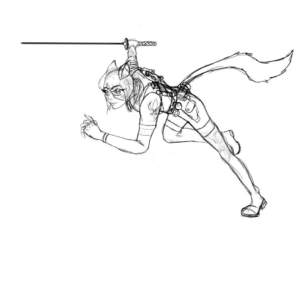 Yumi as Shadowrunner (Newbie Runner) by mistformsquirrel