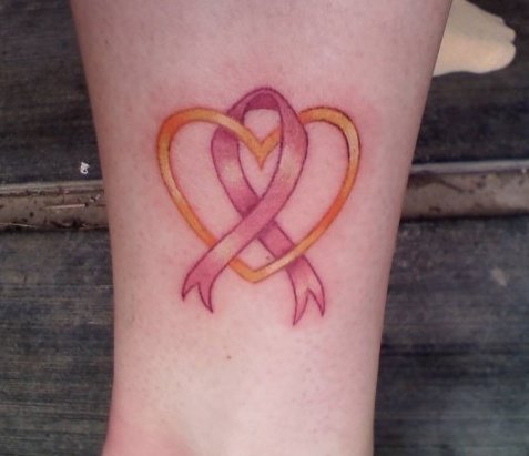 Breast Cancer Ribbon Tattoo