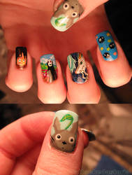 ghibli tribute nails