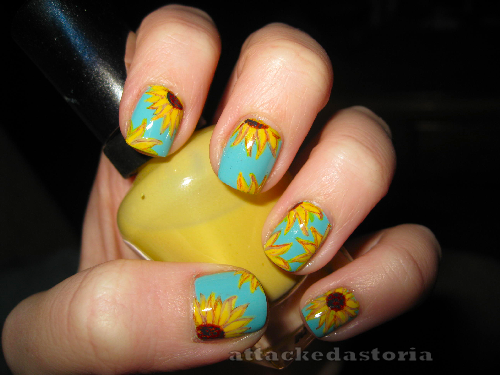 sunflower nails