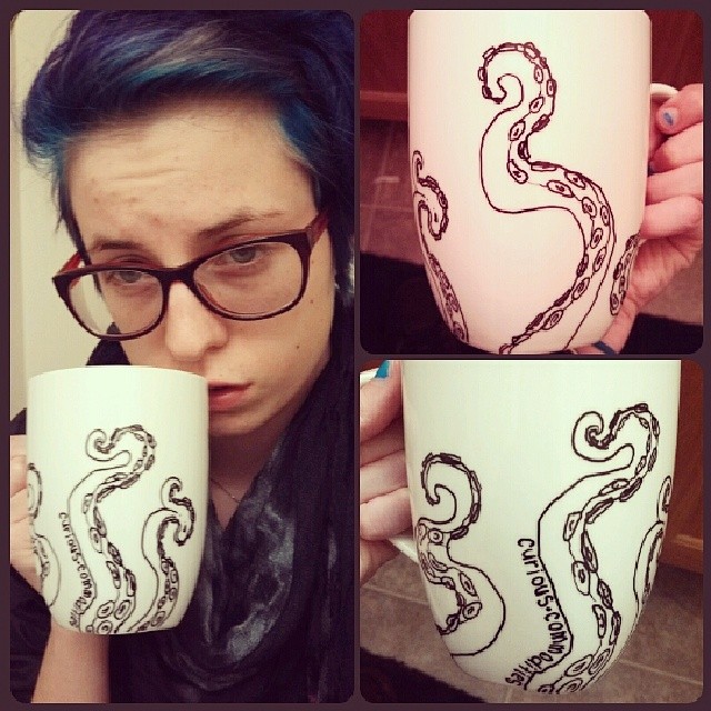 tentacle mug + me