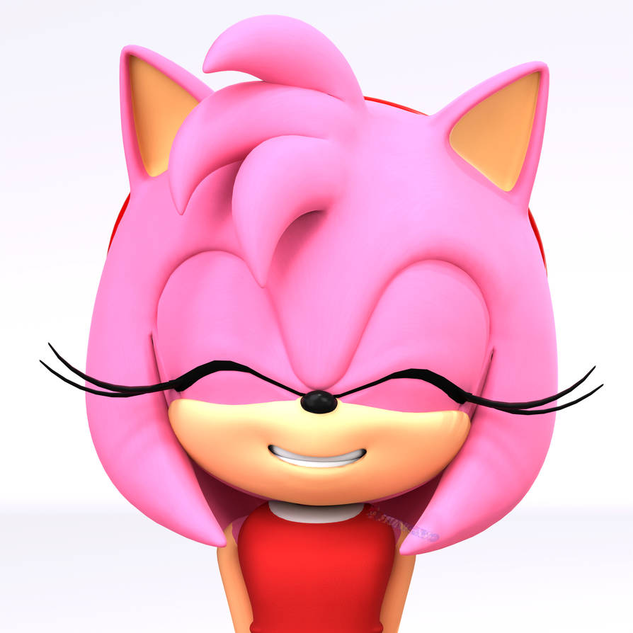 Amy Smiling Amy Rose - Happy by Hunicrio on DeviantArt