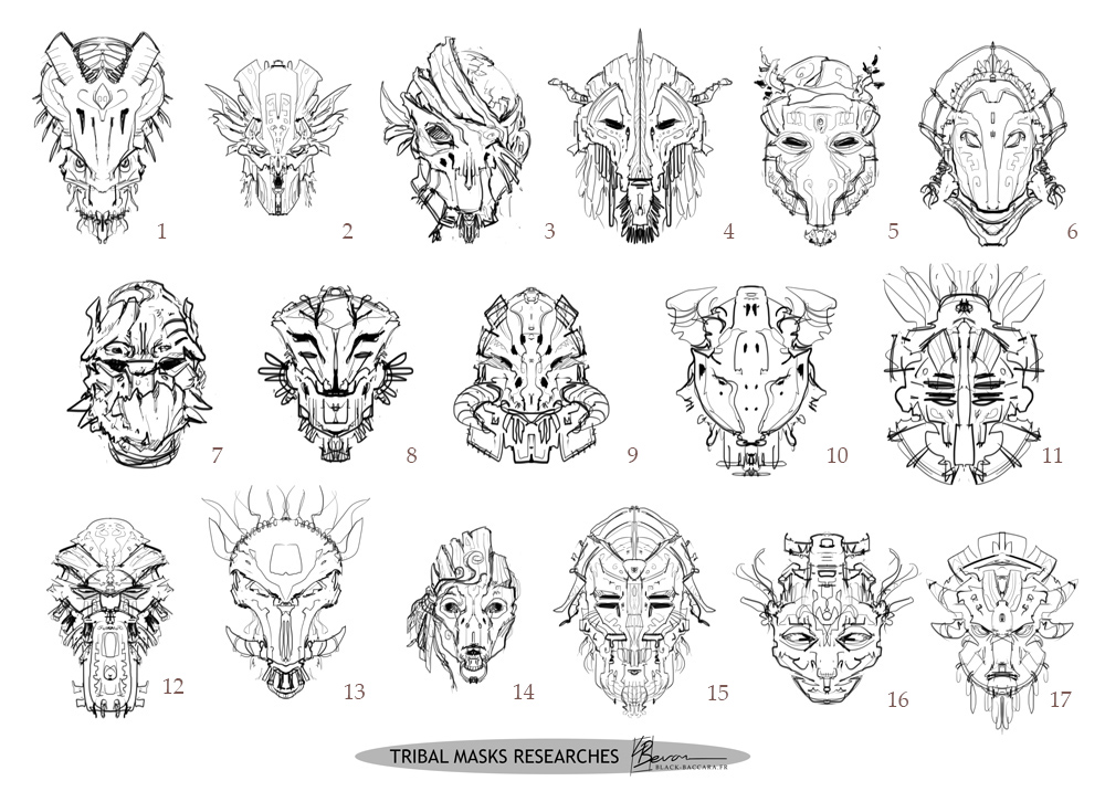 Tribal Mask Sheet by LauraBevon on DeviantArt
