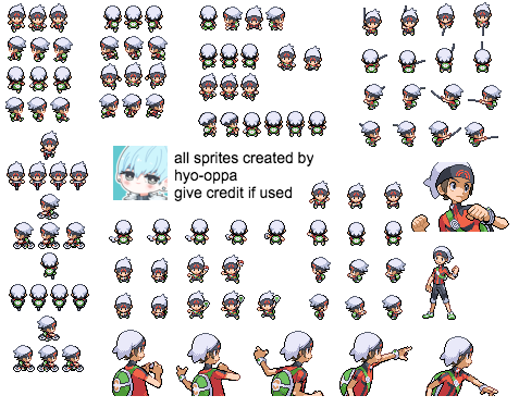 Pokemon ORAS Brendan DPPt/HGSS Gen IV Sprite Sheet