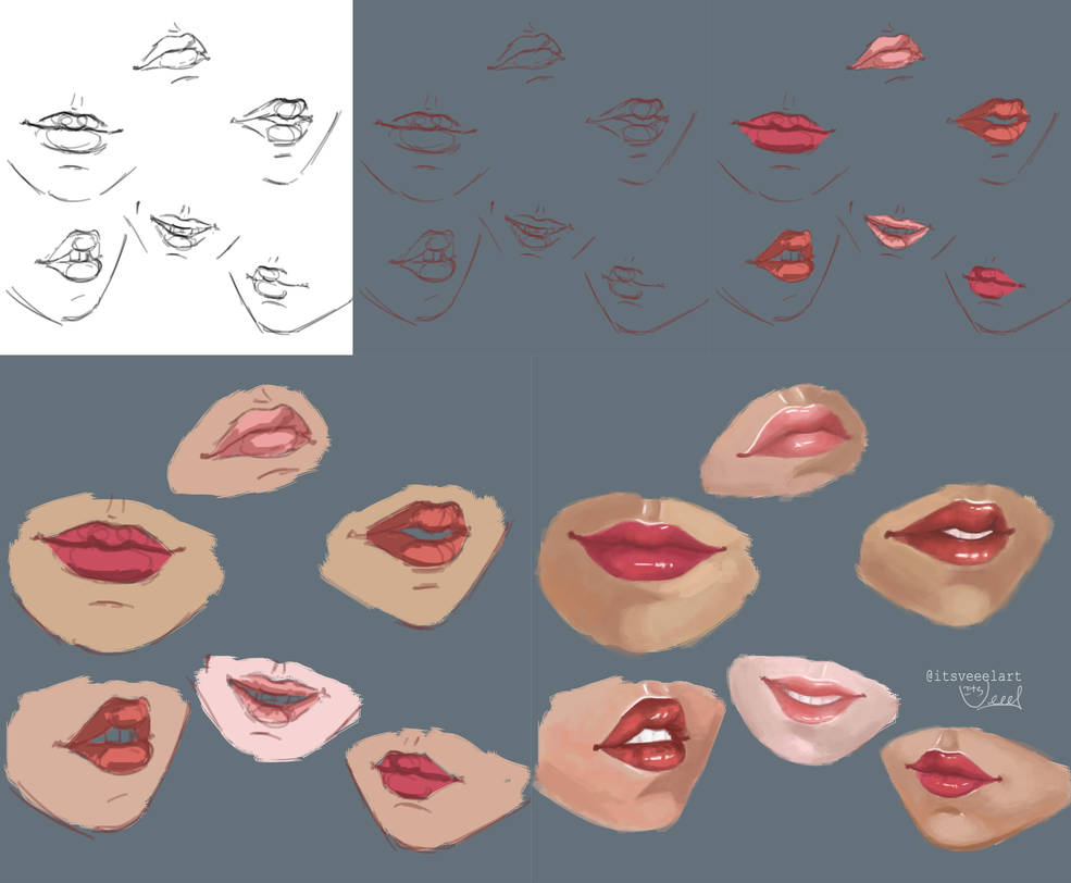 Lips Practice Lips practice (part 1) by itsveeelart on DeviantArt