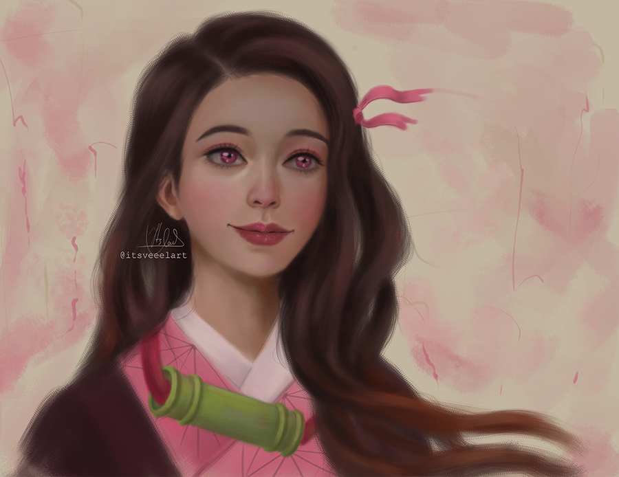 NEZUKO FANART - artist support (desc) by banapye on DeviantArt