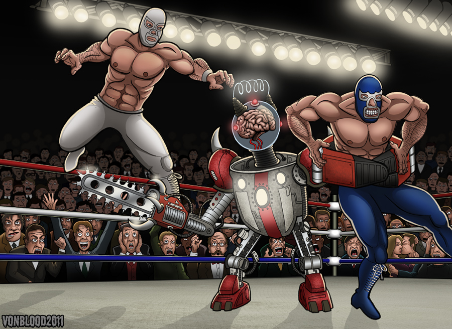 Santo y Blue Demon Contra Deathbot