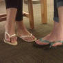 Two cute feet in library