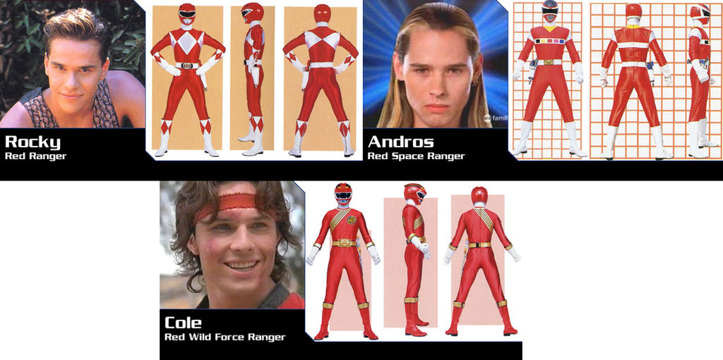 Every Red Ranger Face My favourite Red Rangers by Themonkeyranger on DeviantArt