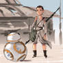 Rey and BB8 - The Force Awakens