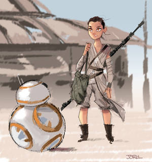 Rey and BB8 - The Force Awakens