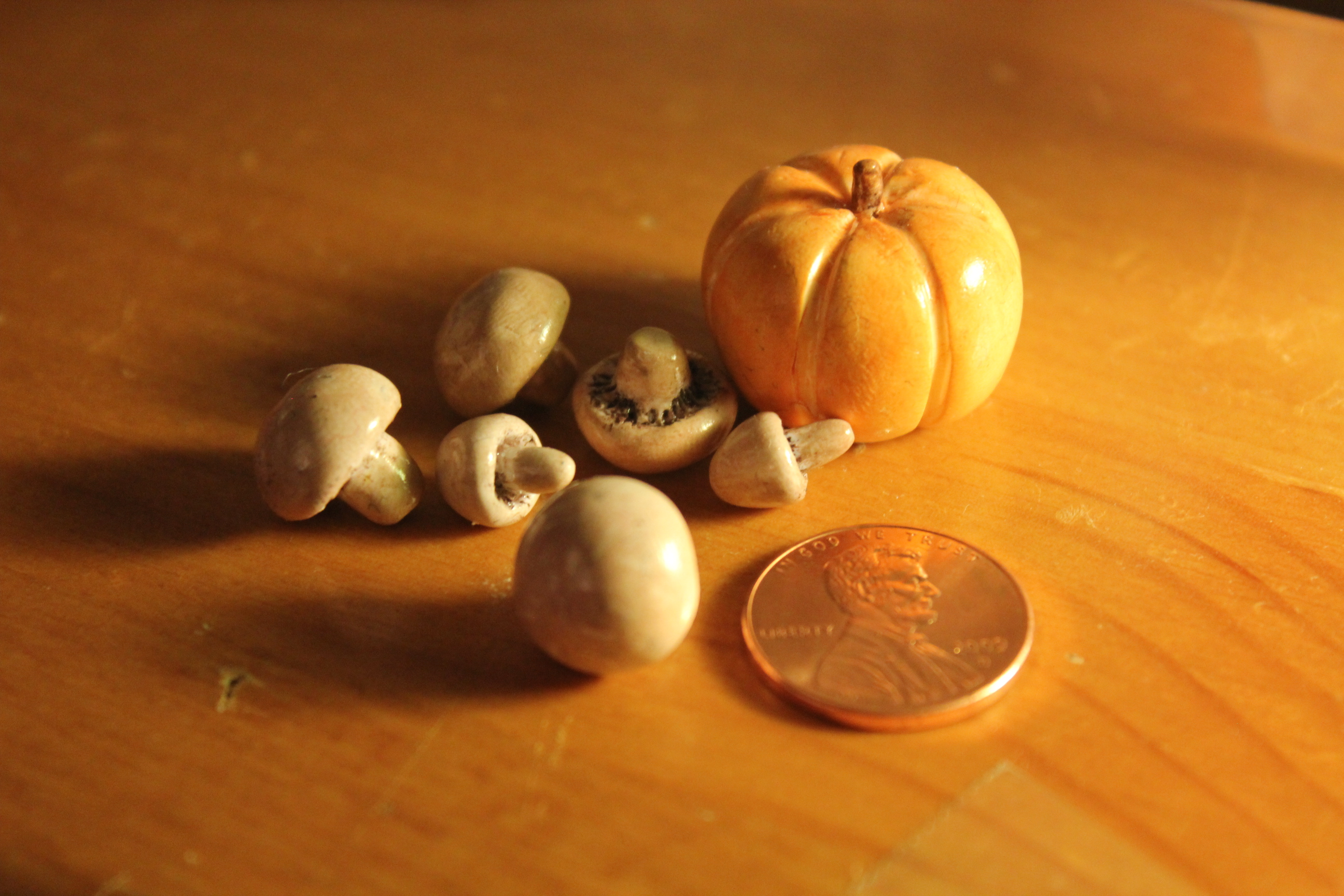 Mini Food- Pumpkin and Mushrooms