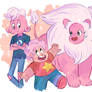 Two pink boys and lion - Steven Universe