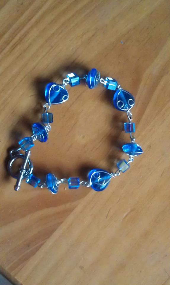 Blue Wire Bracelet