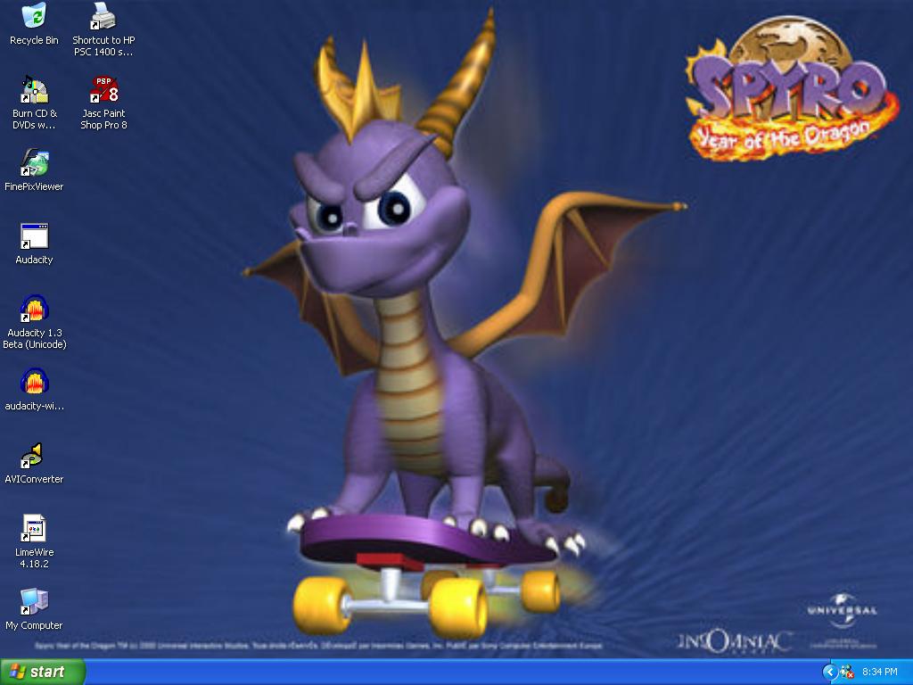 Spyro on Skateboard Wallpaper