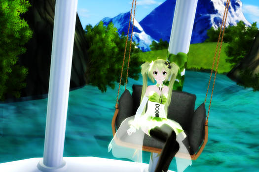 [[MMD]] Miku on a swing