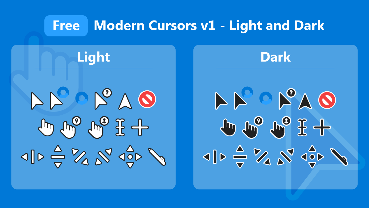 Free] Modern Cursors v1 - Light and Dark by VA5HOne on DeviantArt