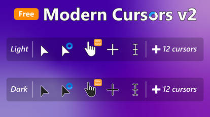 [Free] Modern Cursors v2 - Light and Dark