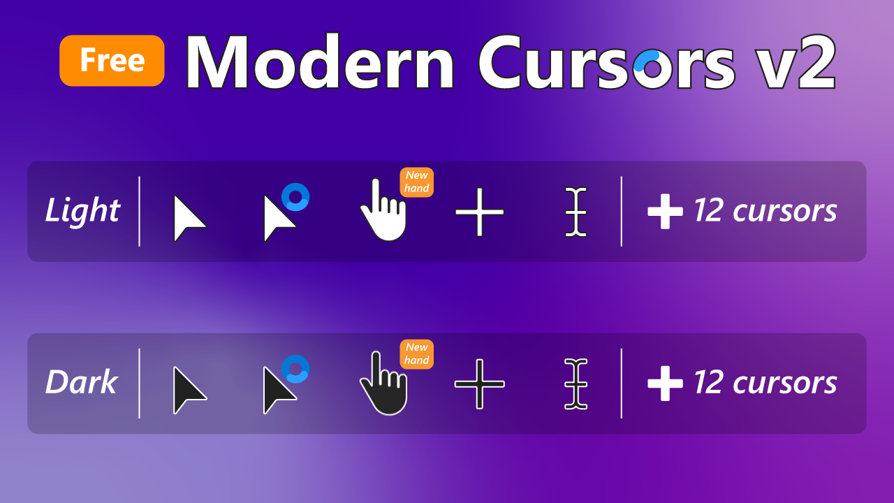 Free] Modern Cursors v1 - Light and Dark by VA5HOne on DeviantArt