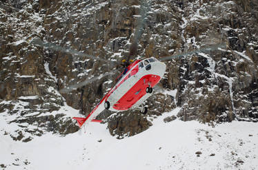 Landing in the mountains