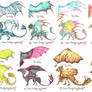 Dragon Color Designs 1-8