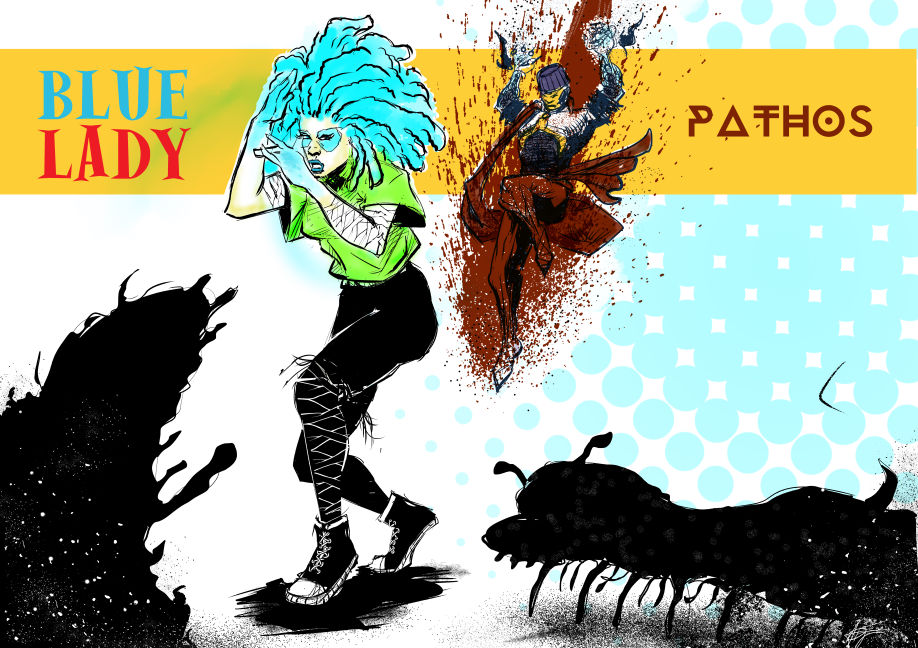 Blue Lady v Pathos by ADE-doodles on DeviantArt