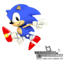 Classic Sonic Adventure Pose 3D Render