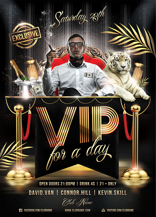 VIP For a Day Flyer Template by BriellDesign on DeviantArt