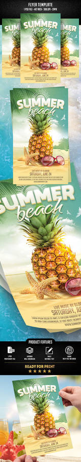 Summer Beach Flyer Template