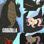 fluttershy meet godzilla 2014